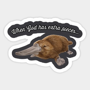 When God Has Extra Pieces Sticker